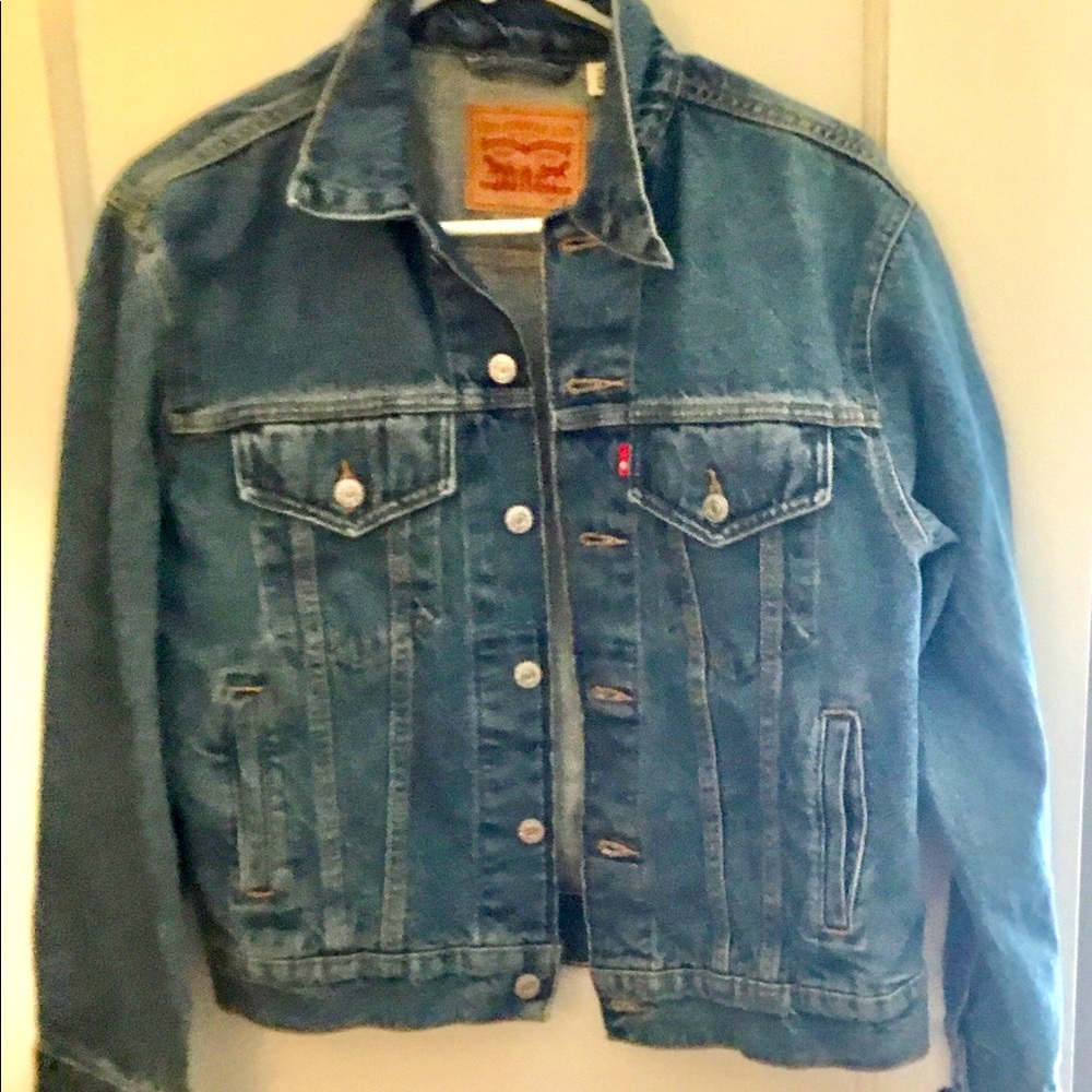 Levi’s ex-boyfriend trucker jacket - indigo wash